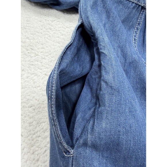 Anthropologie Pilcro Midi Shirt Dress Ruffled Cotton Retro Preppy Size XS NWT - Picture 10 of 15